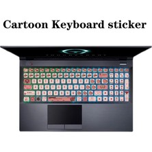 2Guoyang NO.11-JP-622 Klavye Çıkartmalar Ingilizce Pegatinas Teclado Durumda Oyun Dizüstü Dizüstü Aksesuarları Anime Karikatür Sevimli Klavye Koruyucu (Yurt Dışından)