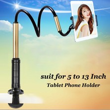 2Guoyang Siyah Smoyng Yatak Tablet Telefon Standı Tutucu 130 cm Ipad Tablet Için Ayarlanabilir Montaj 4 Ila 12.9 Inç Masaüstü Tablet Pc Standı Metal Destek (Yurt Dışından)