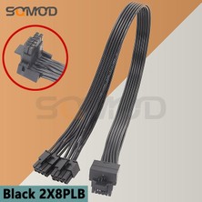 2Guoyang Siyah 2X8PLB 40 cm Yeni 2*8pin Ila 16-Pin Cpu 3 * Pcı-E 5.0 Erkek 8-Pin Cpu 12VHPWR Rtx 4090 Deepcool Psu 16AWG 600 W Adaptör Kablosu (Yurt Dışından)