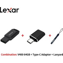 2Guoyang 64 Gb-Adaptör-Kordon Lexar Kalem Sürücü USB 3.0 V400 Şifreli USB Çubuğu Anahtar Bellek 100 Mb/s 32 GB 64 GB 128 GB Mac/pc/android Için Yaratıcı Flash Sürücüler (Yurt Dışından)