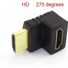 2Guoyang 270 Derece 1 Adet HDMI Uyumlu Kablo Konnektör Adaptörü 270 90 Derece Açı Erkek - Kadın Dönüştürücüler Için 1080 P Hdtv Kablo Adaptörü Genişletici (Yurt Dışından)