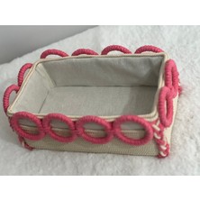 Nil Tasarım Ve Hediyelik Halka Detaylı Pembe Ekmek Sepeti