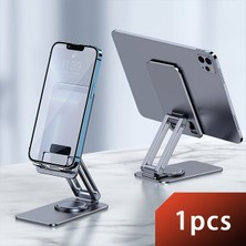 2Guoyang ZT01 Gri 1 Adet Alüminyum Alaşım 360° Metal Masa Cep Telefonu Tutucu iPhone Xiaomi Samsung iPad Için Ayarlanabilir Masaüstü Tablet Tutucu Standı (Yurt Dışından)