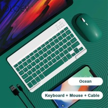 2Guoyang Sarı Oloey Yeni 10 Inç Kablosuz Klavye Fare Seti iPad Tablet Mini Bilgisayar Telefonu Dizüstü Bilgisayar Için Bluetooth Uyumlu Klavye (Yurt Dışından)