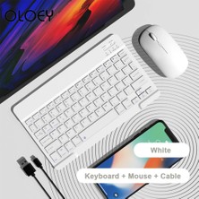 2Guoyang Sarı Oloey Yeni 10 Inç Kablosuz Klavye Fare Seti iPad Tablet Mini Bilgisayar Telefonu Dizüstü Bilgisayar Için Bluetooth Uyumlu Klavye (Yurt Dışından)