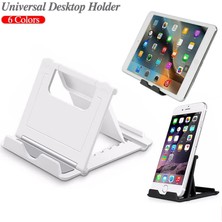 2Guoyang Beyaz Telefon Tutucu Masa Standı Cep Telefonunuz Için Tripod iPhone Huawei Xiaomi iPhone Tablet Plastik Katlanabilir Masa Tutucu Standı (Yurt Dışından)