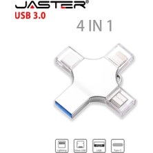 2Guoyang Kutu ile Gül Altın 8gb Jaster USB 3.0 Flash Sürücü Iphone ipad Android Için Kalem Sürücü 4'ü 1 Arada Bellek Çubuğu Tip-C Pendrive Otg 16GB 32GB 64GB 128GB 256GB (Yurt Dışından)