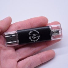 2Guoyang Beyaz 128 GB Özel Logo Renkli Otg USB Flash Sürücü USB 2.0 Kalem Sürücü Android Akıllı Telefon/pc 8 GB 16 GB 32 GB 64 GB 128 MB Pendrive Hediyeler (Yurt Dışından)