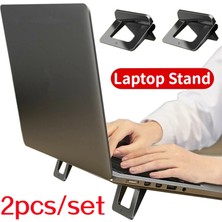 2Guoyang 2 Adet (Plastik) Mini Taşınabilir Dizüstü Bilgisayar Standı Görünmez Dizüstü Tutucu Ayarlanabilir Soğutma Standı Tablet Masa Tutucu Macbook Xiaomi Air Için Destek (Yurt Dışından)