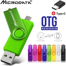 2Guoyang Pembe 128 GB Çok Renkli Yüksek Hızlı Tip-C 3'ü 1 Arada Otg USB Flash Sürücü 64 GB 128 GB Kalem Sürücü 32 GB Akıllı Telefon Için Pendrive Mikro USB Sopa (Yurt Dışından)