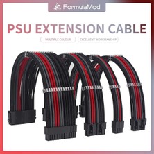 2Guoyang Bk-Gy-Ge Kit C Formulamod Nck3 Serisi Psu Uzatma Kablosu Kiti, Düz Renk Kablo Karışımı Kombinasyonu 300MM ATX24PIN PCI-E8PIN CPU8PIN Taraklı (Yurt Dışından)