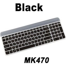 2Guoyang Siyah MK470 Silikon Toz Geçirmez Kablosuz Masaüstü Klavye Kapak Cilt Için Logitech K780 Logitech MK470 Ince Kablosuz Combo Klavye (Yurt Dışından)