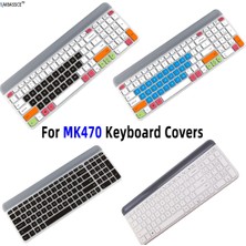 2Guoyang Siyah MK470 Silikon Toz Geçirmez Kablosuz Masaüstü Klavye Kapak Cilt Için Logitech K780 Logitech MK470 Ince Kablosuz Combo Klavye (Yurt Dışından)