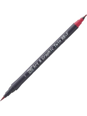 Zig Graphic Twin Çift Uçlu Keçe Grafik Kalemi 023 Wıne Red