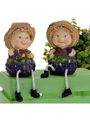 Elifeshop Ayakları Sallanan Üzüm Gövdeler Biblo Dekoratif Obje Hediyelik Ürün Vitrin Süsü Ev Hediyesi 24 Cm.