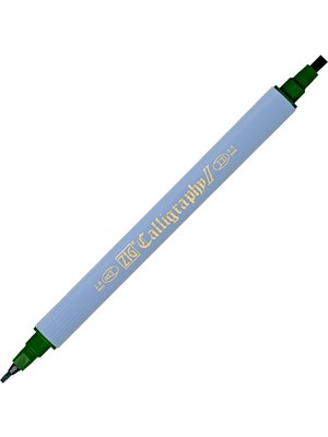 Zig Kaligrafi Kalemi Çift Uçlu 2mm + 3.5mm TC-3100 050 Green