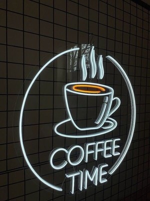 Twins Led Aydınlatma Coffee Tıme Yazılı Neon Tabela