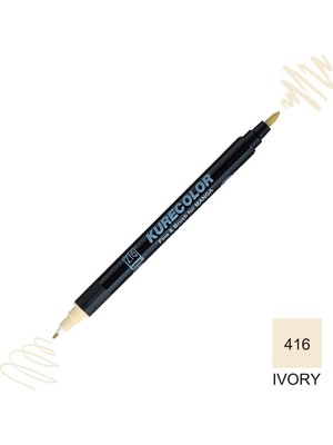 Zig Kurecolor Mangaka Fine&brush Çift Taraflı Kalem CNKC-2200 No 416 Ivory