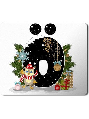 Art Hediye Yeni Yıl Merry Christmas Yılbaşı'na Özel Ö Harfi Mousepad Mouse Pad