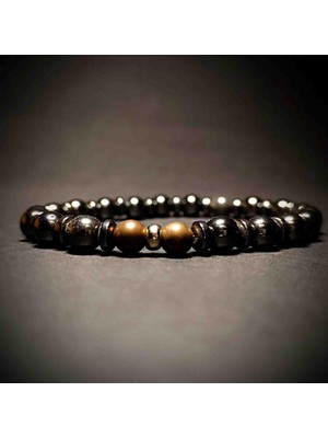 Doğal Taş Bileklik Kolye Hematit Doğal Taş Bileklik