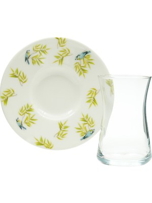 Tulu Porselen Tulu Heybeli 6 Kişilik 12 Parça Çay Seti 160 ml