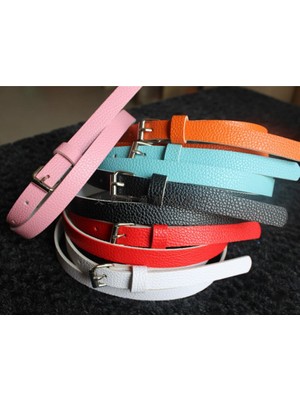 Betty Becky Kleurrijke Vrouwen Riem Pu Sahte Leer Vrouwelijke Riemen Zwart Wit Rood Blauw Groen Oranje Geel Roze Bruin Dames Groothandel Riem Grubu (Yurt Dışından)