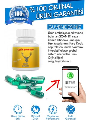 Koza Ecza Geyik Boynuzlu Ginseng Karışımlı 10 Kapsül Bitkisel Cînsel Performâns Erkekler İçin