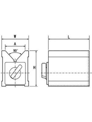 Fett AS-609101 Asimeto Tek Ölçüm Için Manyetik V-Yatak