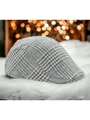 Shopiolog Kışlık Kaşe Yünlü Brood Ördek Kasket Flad Cap