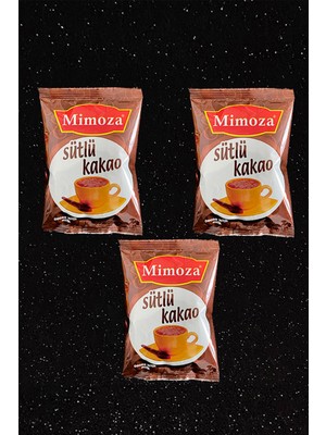 Mimoza Sütlü Kakao Sıcak Milk Shake Toz Içecek Sıcak Su ile Yapılır Kış ve Cafe Çayı Leziz 600 gr 3lü Set