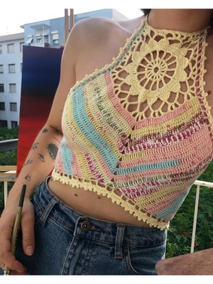 Ceyss Design Vintage Crop El Örgüsü