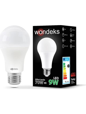 Wondeks 10'lu 9W LED Ampul 6500K Beyaz Işık