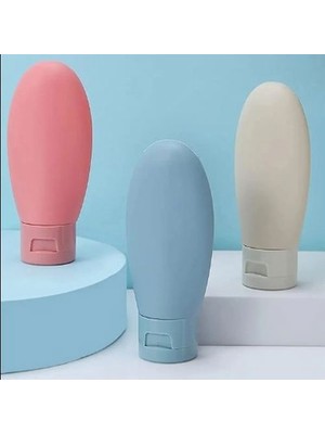 Mrt Bilişim 3 Adet Seyahat Tipi Doldurulabilir Krem Şampuan Duş Jeli Sprey Losyon Şişe Seti Krem Kutusu