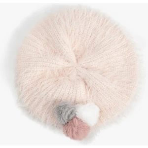 Pelüş Ressam Şapka Ponpon Detaylı