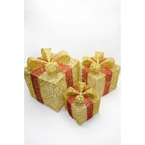 Yılbaşı Çam Ağacı Hediye Paketi Büyük Boy Gold 26*26*26CM
