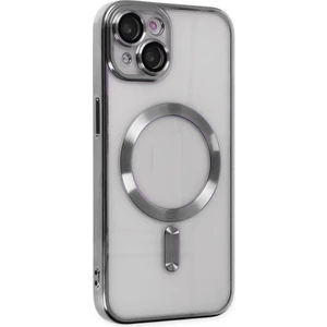 Apple iPhone 15 Plus Kılıf Magsafe Kamera Lensli Korumalı Şeffaf Silikon Kapak