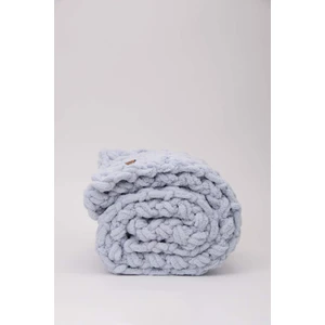 Tosbiq Baby Puffy Battaniye Panduf 2’li SET 100x100cm Gri Mavi Erkek Yenidoğan Baby Shower Hediye Alize OEKO TEX Sertifika
