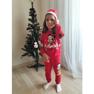 Haviniko Çocuk Giyim Mıckey Mause Baskılı Yılbaşı Eşortman Takımı