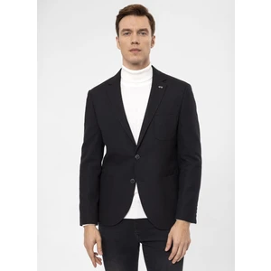 Slim Fit Siyah Erkek Armürlü Ceket CT2021600310