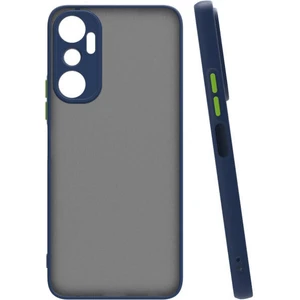 Kny Infinix Hot 20i Kılıf Renkli Kenarlı Buzlu Kamera Korumalı Hux Kapak