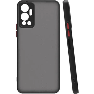 Kny Infinix Hot 12 Kılıf Renkli Kenarlı Buzlu Kamera Korumalı Hux Kapak