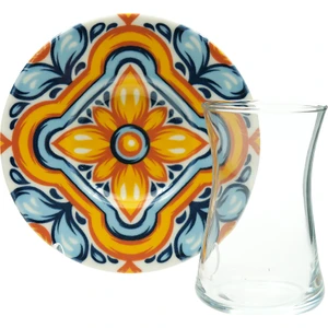 Tulu Porselen Tulu Heybeli 6 Kişilik 12 Parça Çay Seti 160 ml
