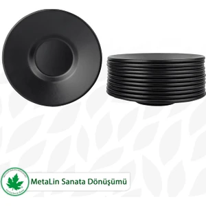 12li Metal Çay Tabağı LN1110