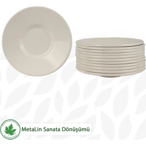12li Metal Çay Tabağı LN1110