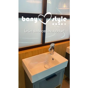 Seramik Cerastyle Dolap Uyumlu & Tezgah Üstü Sharp Seri Lavabo 50X30 044300-U