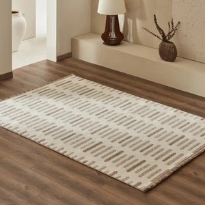 Kaşmir Halı 7/24 Iskandinav Elegance Venedik Bej 160X230 cm Salon Mutfak Halısı Yolluk Kilim