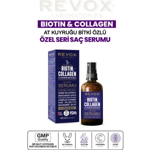 Biotin & Collagen At Kuyruğu Bitki Özlü Saç Bakım Serumu