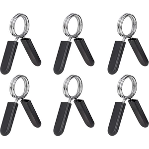6 Paket 1 Inç (25 Mm) Halter Klipsi - Standart Ağırlık Çubuğu Için Dambıl Yaylı Tasmalar, Egzersiz, Güç Antrenmanı (Yurt Dışından)