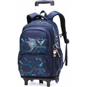 FastDeal Store Ortaokul ve Ilkokul Öğrencileri Için Arabası Okul Çantası Büyük Kapasiteli Erkek Moda Sırt Çantası (Yurt Dışından)