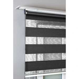 Bizden Perde Pileli Antrasit Zebra Stor Kaliteli Güneşlik Perdeler